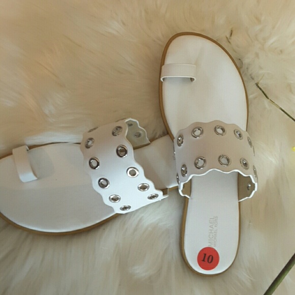 Michael kors leather sandals  with silver eyelets - Picture 8 of 8